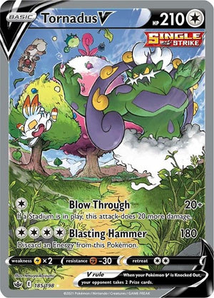 Pokemon TCG - SWSH06: Chilling Reign - Tornadus V - 185/198 - Holofoil
