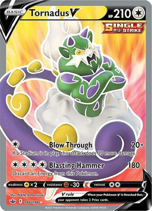 Pokemon TCG - SWSH06: Chilling Reign - Tornadus V - 184/198 - Holofoil