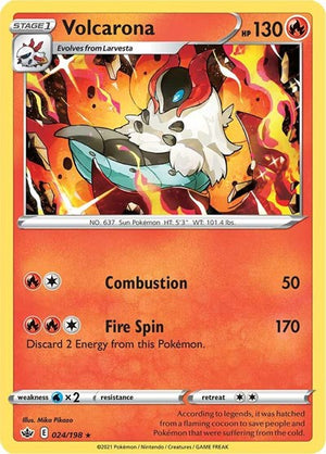Pokemon TCG - SWSH06: Chilling Reign - Volcarona - 024/198