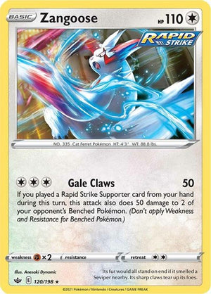 Pokemon TCG - SWSH06: Chilling Reign - Zangoose - 120/198 - Reverse Holofoil