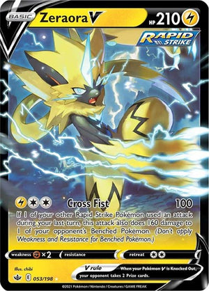 Pokemon TCG - SWSH06: Chilling Reign - Zeraora V - 053/198 - Holofoil