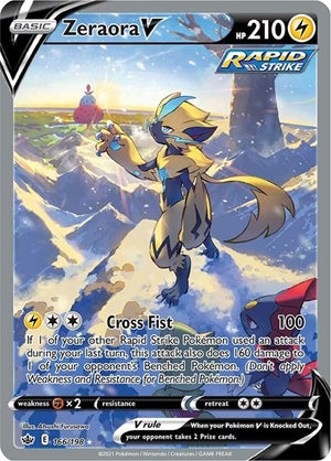 Pokemon TCG - SWSH06: Chilling Reign - Zeraora V - 166/198 - Holofoil