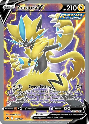 Pokemon TCG - SWSH06: Chilling Reign - Zeraora V - 165/198 - Holofoil