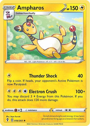 Pokemon TCG - SWSH07: Evolving Skies - Ampharos - 056/203 - Reverse Holofoil