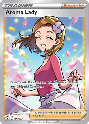 Pokemon TCG - SWSH07: Evolving Skies - Aroma Lady - 199/203 - Holofoil