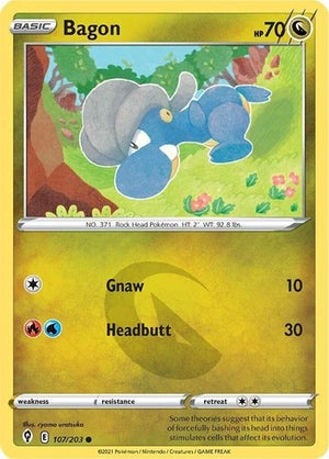 Pokemon TCG - SWSH07: Evolving Skies - Bagon - 107/203