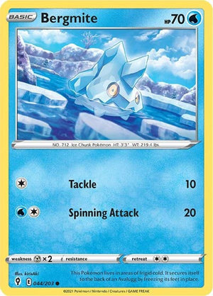 Pokemon TCG - SWSH07: Evolving Skies - Bergmite - 044/203