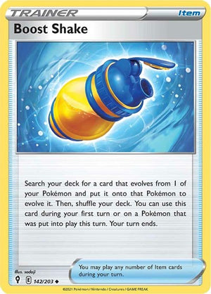 Pokemon TCG - SWSH07: Evolving Skies - Boost Shake - 142/203 - Reverse Holofoil