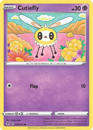 Pokemon TCG - SWSH07: Evolving Skies - Cutiefly - 078/203