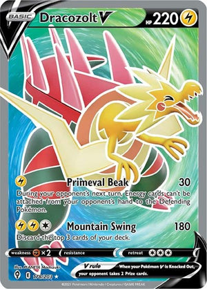 Pokemon TCG - SWSH07: Evolving Skies - Dracozolt V - 178/203 - Holofoil