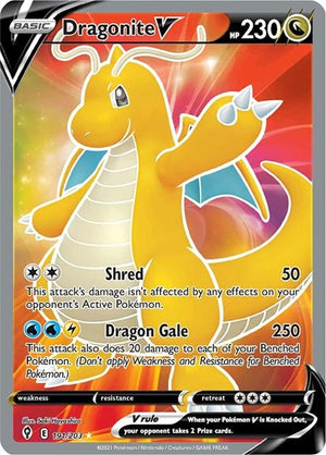 Pokemon TCG - SWSH07: Evolving Skies - Dragonite V - 191/203 - Holofoil