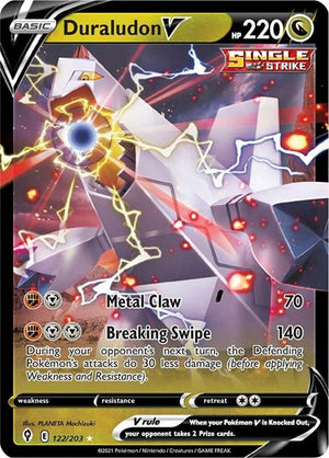 Pokemon TCG - SWSH07: Evolving Skies - Duraludon V - 122/203 - Holofoil
