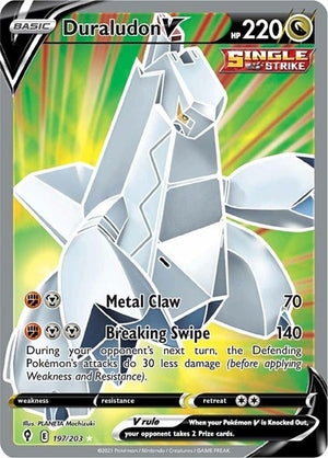 Pokemon TCG - SWSH07: Evolving Skies - Duraludon V - 197/203 - Holofoil