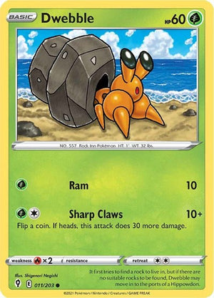 Pokemon TCG - SWSH07: Evolving Skies - Dwebble - 011/203