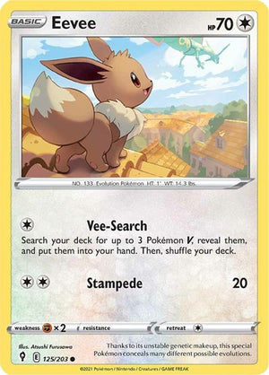 Pokemon TCG - SWSH07: Evolving Skies - Eevee - 125/203