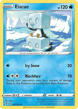 Pokemon TCG - SWSH07: Evolving Skies - Eiscue - 047/203 - Reverse Holofoil