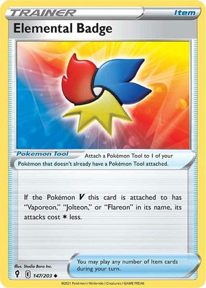 Pokemon TCG - SWSH07: Evolving Skies - Elemental Badge - 147/203