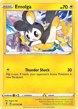 Pokemon TCG - SWSH07: Evolving Skies - Emolga - 057/203 - Reverse Holofoil