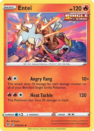 Pokemon TCG - SWSH07: Evolving Skies - Entei - 019/203 - Reverse Holofoil