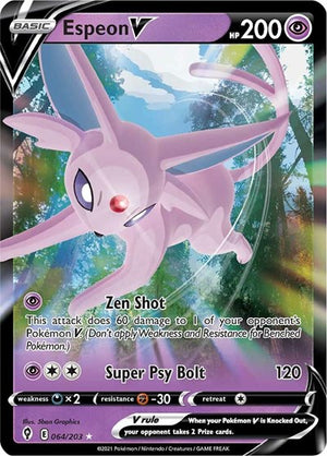Pokemon TCG - SWSH07: Evolving Skies - Espeon V - 064/203 - Holofoil