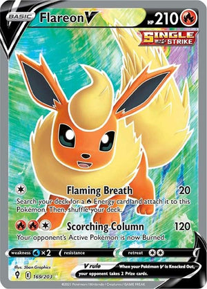 Pokemon TCG - SWSH07: Evolving Skies - Flareon V - 169/203 - Holofoil