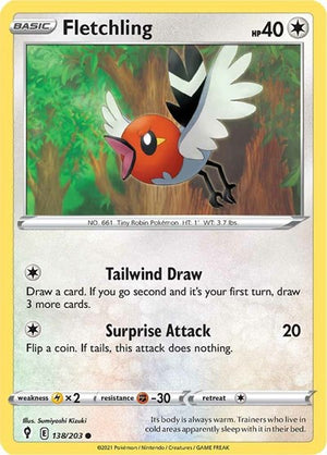 Pokemon TCG - SWSH07: Evolving Skies - Fletchling - 138/203