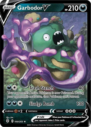 Pokemon TCG - SWSH07: Evolving Skies - Garbodor V - 100/203 - Holofoil