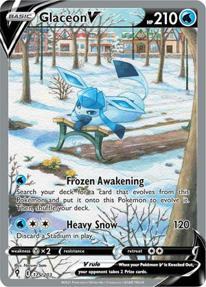 Pokemon TCG - SWSH07: Evolving Skies - Glaceon V - 175/203 - Holofoil