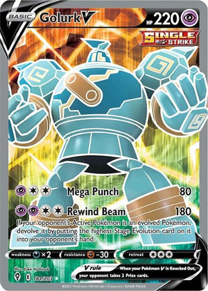 Pokemon TCG - SWSH07: Evolving Skies - Golurk V - 181/203 - Holofoil