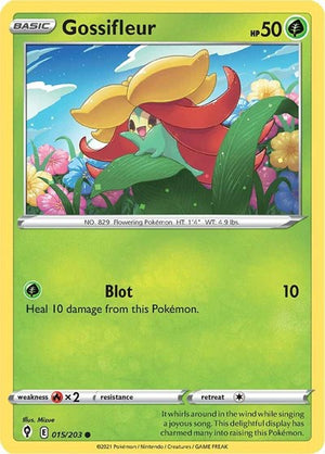 Pokemon TCG - SWSH07: Evolving Skies - Gossifleur - 015/203 - Reverse Holofoil