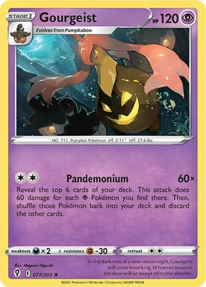 Pokemon TCG - SWSH07: Evolving Skies - Gourgeist - 077/203 - Reverse Holofoil