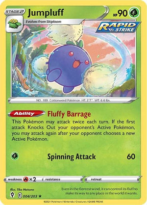 Pokemon TCG - SWSH07: Evolving Skies - Jumpluff - 004/203 - Holofoil