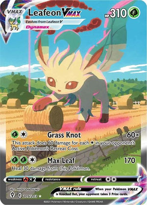 Pokemon TCG - SWSH07: Evolving Skies - Leafeon VMAX - 205/203 - Holofoil