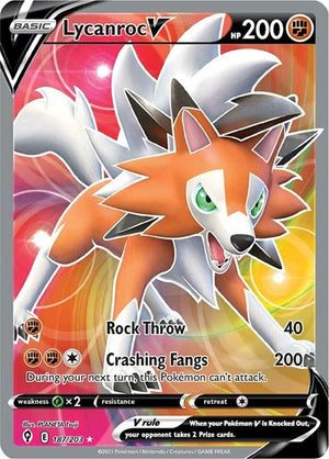 Pokemon TCG - SWSH07: Evolving Skies - Lycanroc V - 187/203 - Holofoil