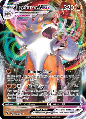 Pokemon TCG - SWSH07: Evolving Skies - Lycanroc VMAX - 092/203 - Holofoil