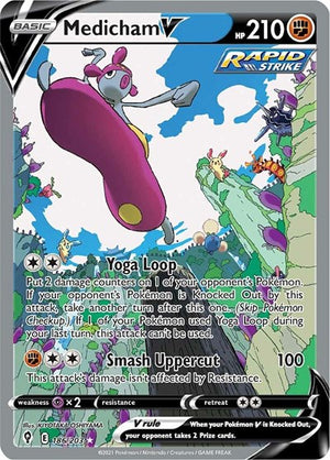 Pokemon TCG - SWSH07: Evolving Skies - Medicham V - 186/203 - Holofoil