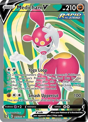 Pokemon TCG - SWSH07: Evolving Skies - Medicham V - 185/203 - Holofoil