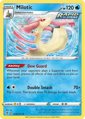 Pokemon TCG - SWSH07: Evolving Skies - Milotic - 038/203