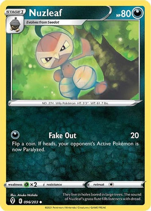 Pokemon TCG - SWSH07: Evolving Skies - Nuzleaf - 096/203