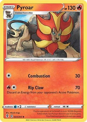 Pokemon TCG - SWSH07: Evolving Skies - Pyroar - 023/203 - Reverse Holofoil