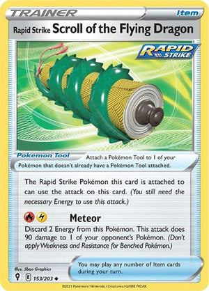 Pokemon TCG - SWSH07: Evolving Skies - Rapid Strike Scroll of the Flying Dragon - 153/203