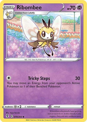 Pokemon TCG - SWSH07: Evolving Skies - Ribombee - 079/203 - Reverse Holofoil
