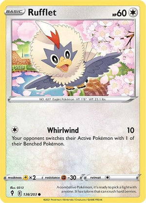 Pokemon TCG - SWSH07: Evolving Skies - Rufflet - 136/203 - Reverse Holofoil