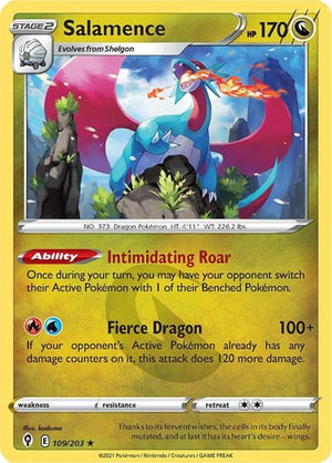 Pokemon TCG - SWSH07: Evolving Skies - Salamence - 109/203 - Holofoil