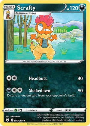 Pokemon TCG - SWSH07: Evolving Skies - Scrafty - 099/203