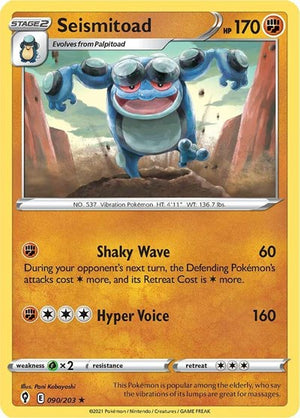Pokemon TCG - SWSH07: Evolving Skies - Seismitoad - 090/203