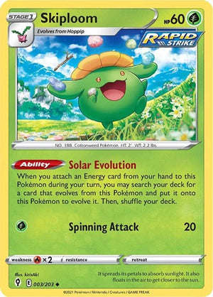 Pokemon TCG - SWSH07: Evolving Skies - Skiploom - 003/203