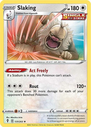 Pokemon TCG - SWSH07: Evolving Skies - Slaking - 131/203 - Holofoil