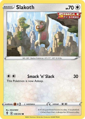 Pokemon TCG - SWSH07: Evolving Skies - Slakoth - 129/203