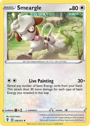 Pokemon TCG - SWSH07: Evolving Skies - Smeargle - 128/203 - Reverse Holofoil